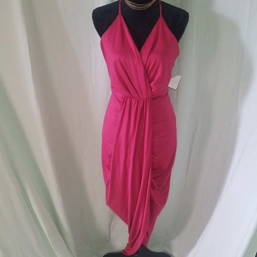 Charlotte Russe Draped Red Evening Dress - XL